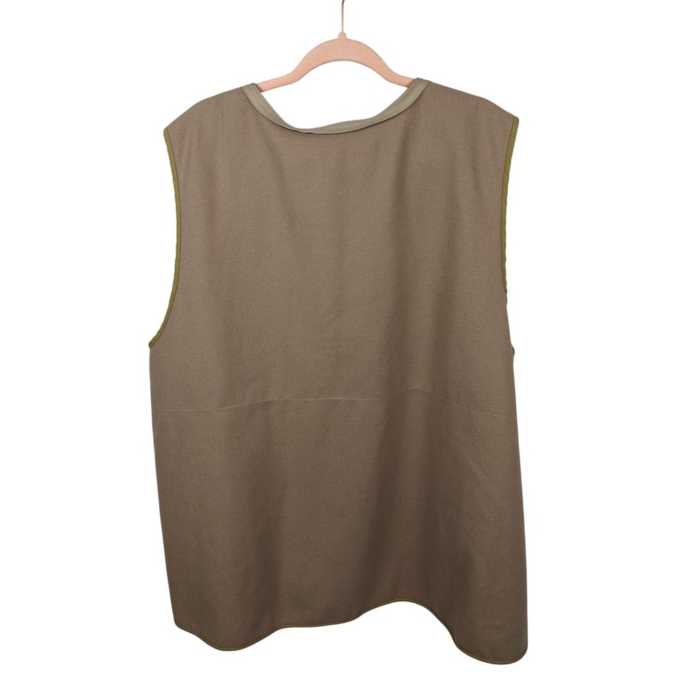 Burberrys of London Vintage Mens 100% Wool Zip In Vest Liner only Tan Khaki 54 - Picture 2 of 8